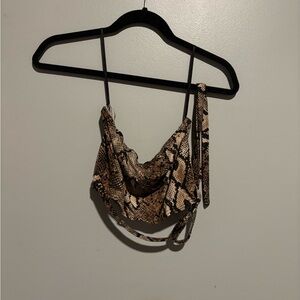 Snake Print Crop Top